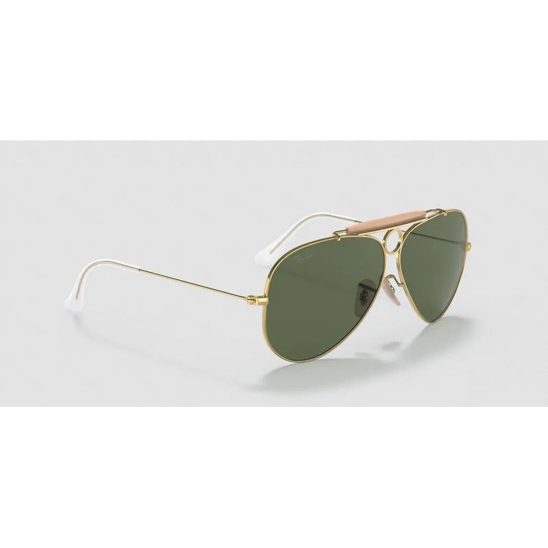 Ray Ban Shooter Ícono Nuevos Lentes De Cristal Rb3138, W3401 Piloto Lentes De Sol Verde G-15 Verde