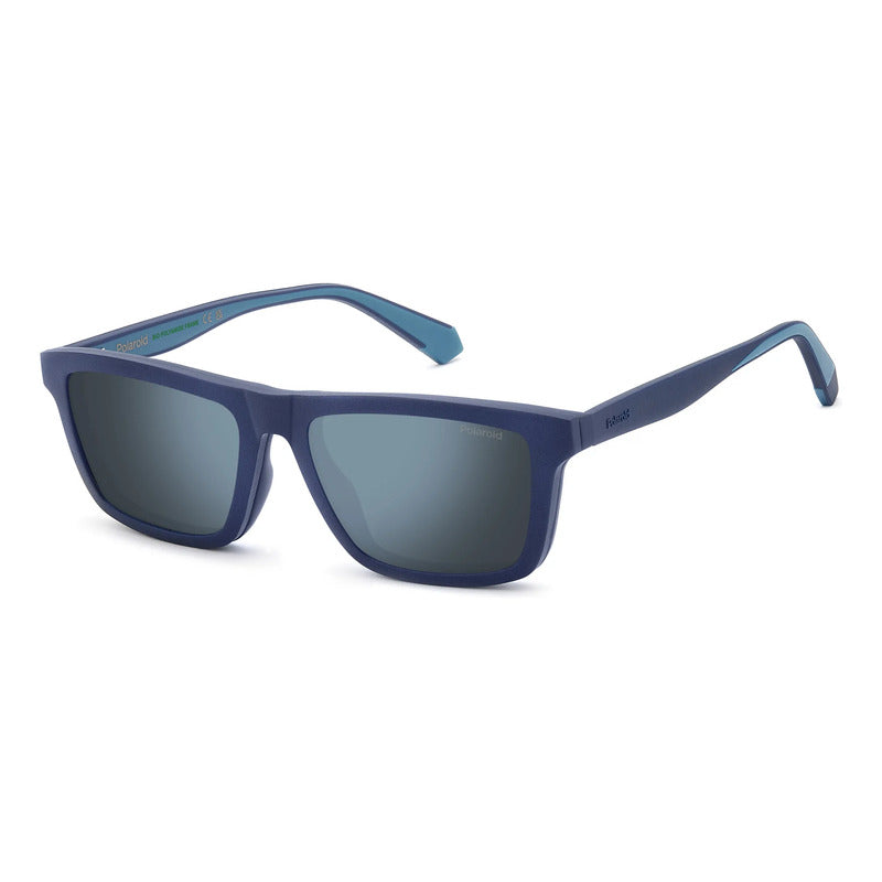 Armazón Graduable Con Clip Polarizado Polaroid Pldd590 Fll16 Azul