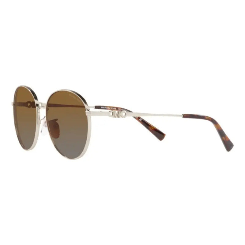 Lentes Mk Mujer Originales Polarizados Redondo Mk1119 1014t5 Único Café Dorado
