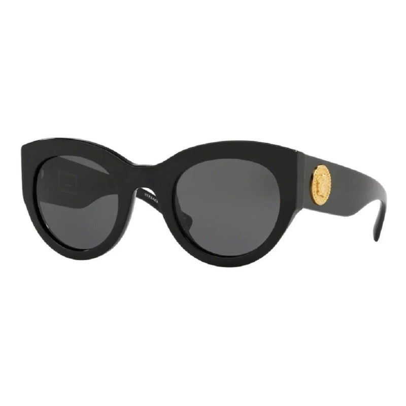 Lentes Versace Solares Originales Y Nuevos Gb1/87ve4353 Único Negro