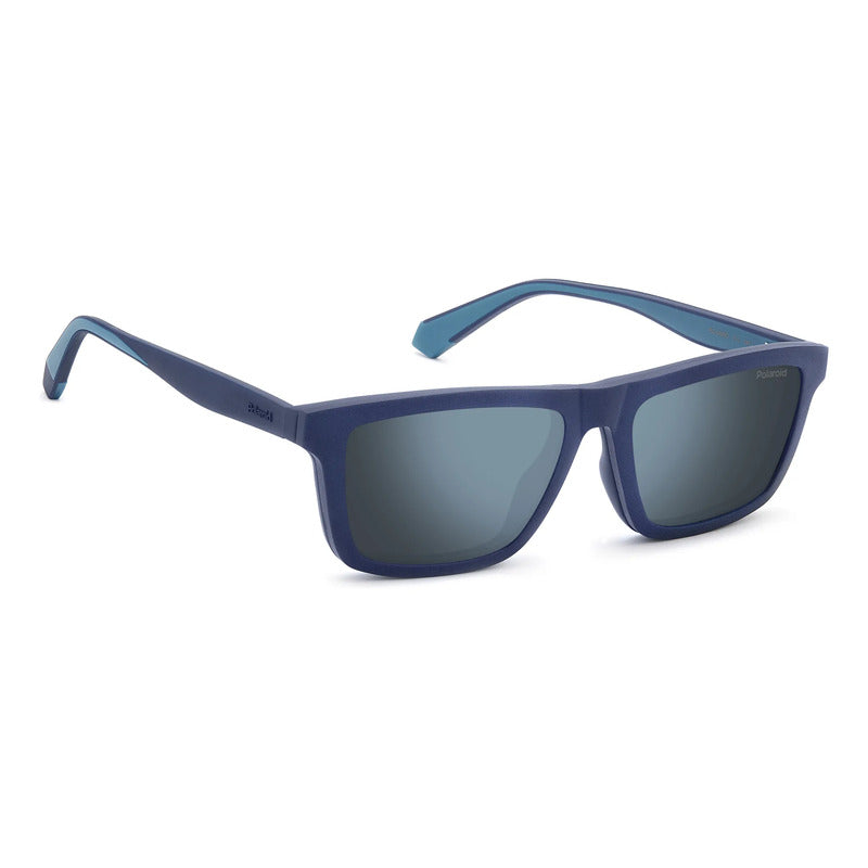 Armazón Graduable Con Clip Polarizado Polaroid Pldd590 Fll16 Azul