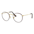 Armazón Ray-ban Redondo Metálico Progresivos Ok Rx3447v 3188 Habana/dorado- Mate