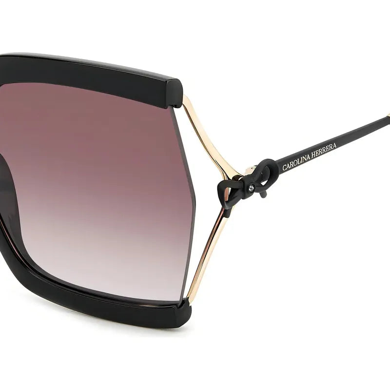 Anteojos De Sol Carolina Herrera Her 0216/g/s, Hk83x Talle L Diseño Único Armazón Negro Y Lente Rosa