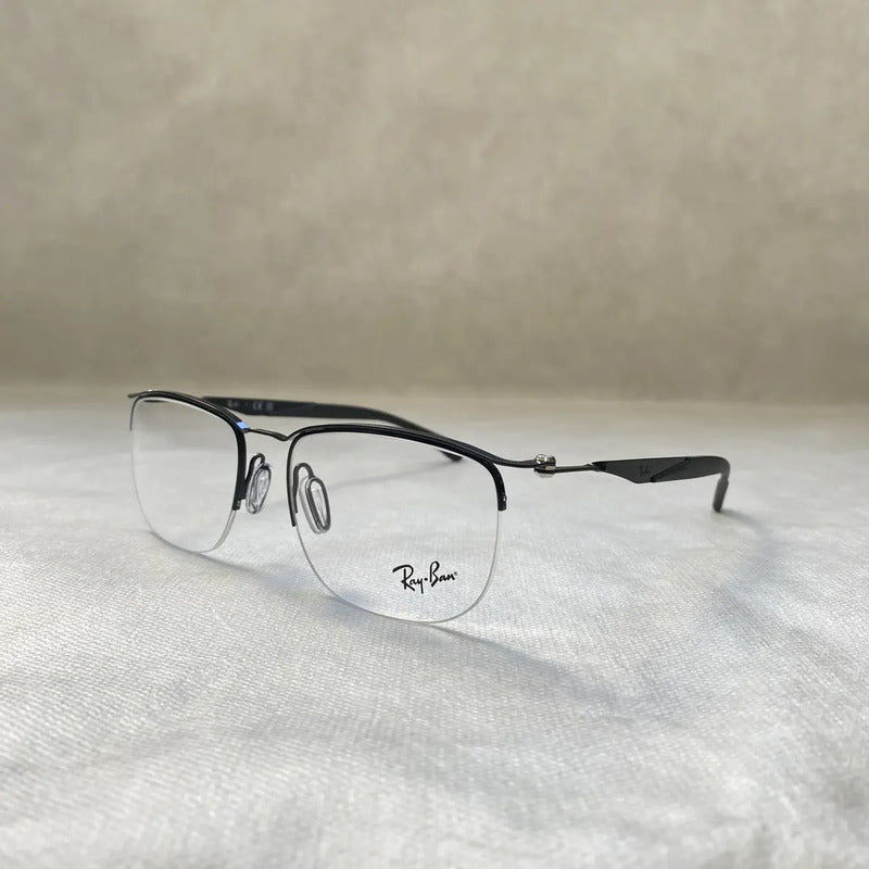 Marco Ray-ban Rb7552 3209 54 De Calidad Masculina, Original, Negro Brillante Negro Brillo