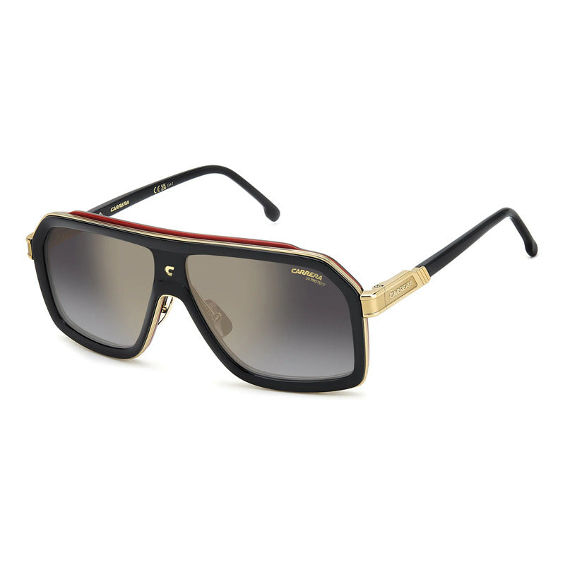 Lentes De Sol Carrera Titanio Ligero Con C Icónica 1053sti Único Negro Café Dorado