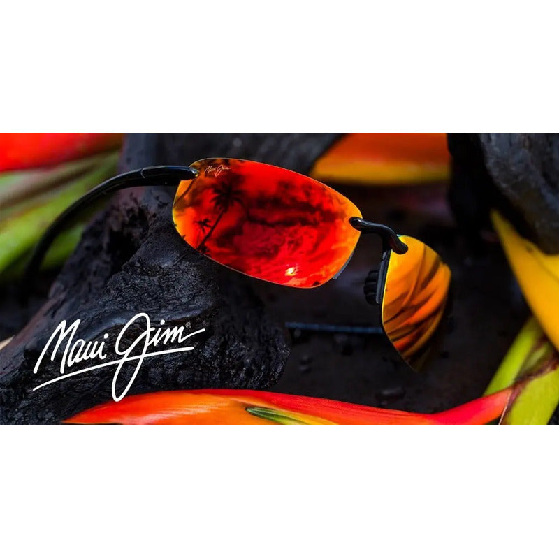 Lentes De Sol Maui Jim 100% Originales Polarizados Rm407n-2m Único Rojo Negro