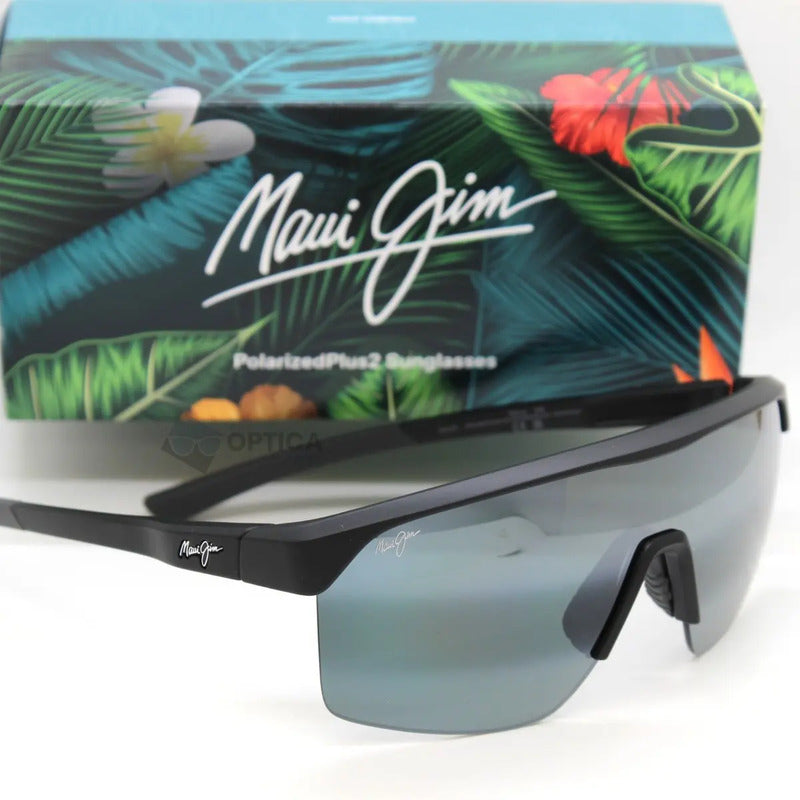 Maui Jim Paluna Nuevo Modelo Deportivo Amplio Unisex 595-02 Único Negro