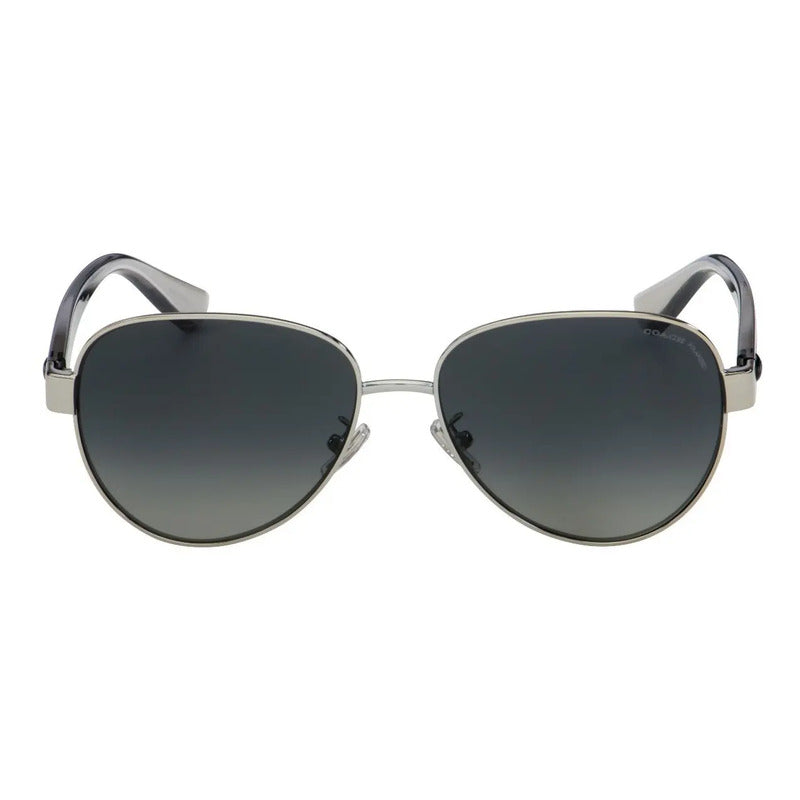 Lentes De Sol Polarizados Dama Coach Originales 9001t3hc7111 Único Negro Plata