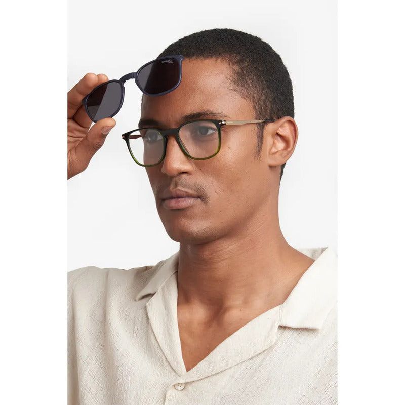Gafas De Sol Carrera Clip On 332 Cs 4c3 50uc, Color Verde Verde Oscuro
