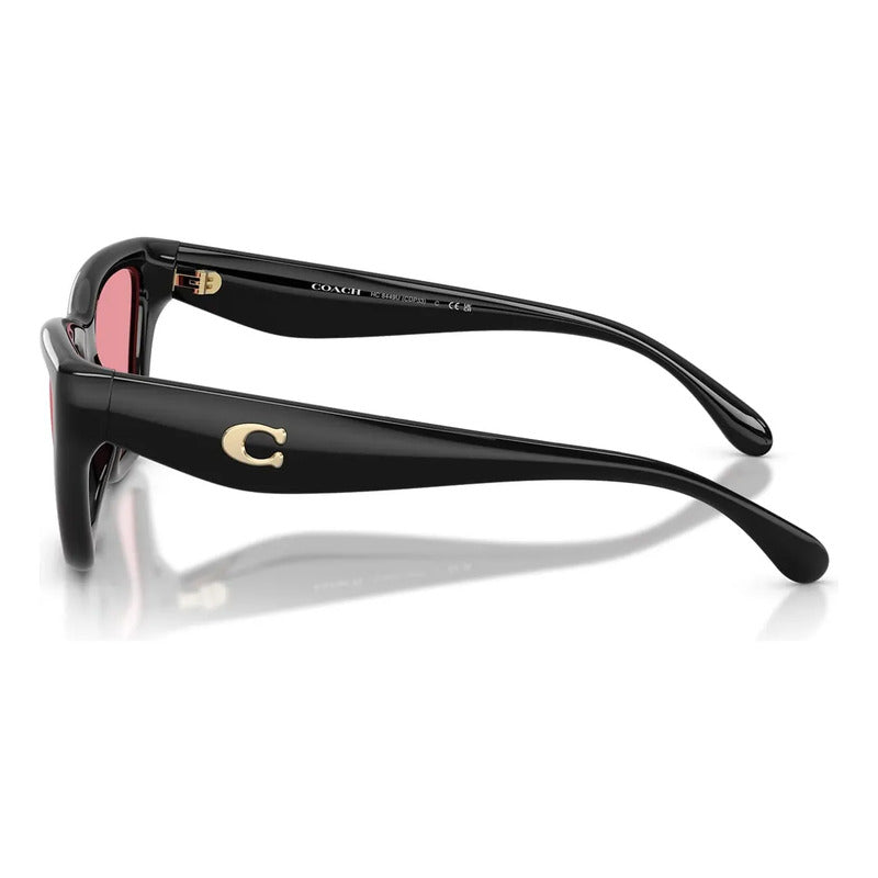Lentes Coach Micas Rosas Semitransparentes Hc8449u 500284 Único Negro Rosa