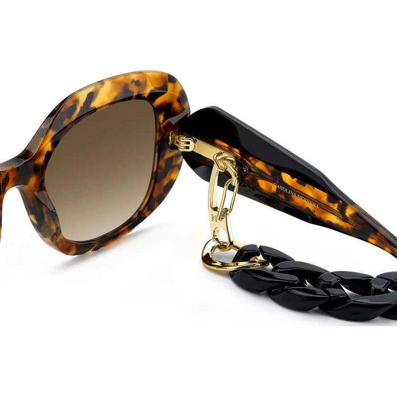 Gafas Carolina Herrera Solar Originales Lujo Her0254s 086ha Único Habana Café
