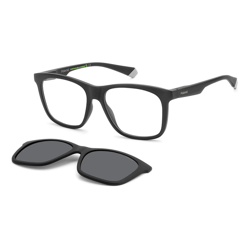 Lentes 2 En 1 Clip Polaroid Polarizado Pld2148/cs, 06wm9 Negro