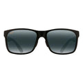 Anteojos De Sol Polarizados Maui Jim Mj0432 Adulto, Diseño Cuadrado, Lente Gris/negra Clásica Gris Y Negro