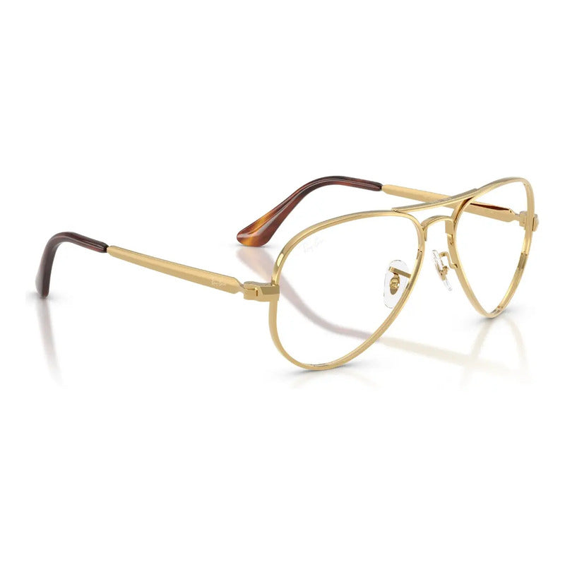 Lentes De Vista Ray-ban Aviator Max Tamaño Xl Rx3925v, 2500 58 Dorado