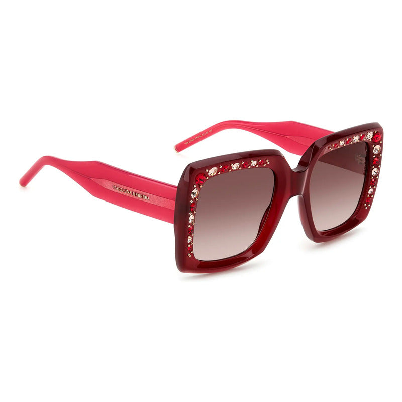 Lentes De Sol Carolina Herrera Ch Cristales 0178/s, 0t5ha 2064840t553ha Café Tinto Rosa