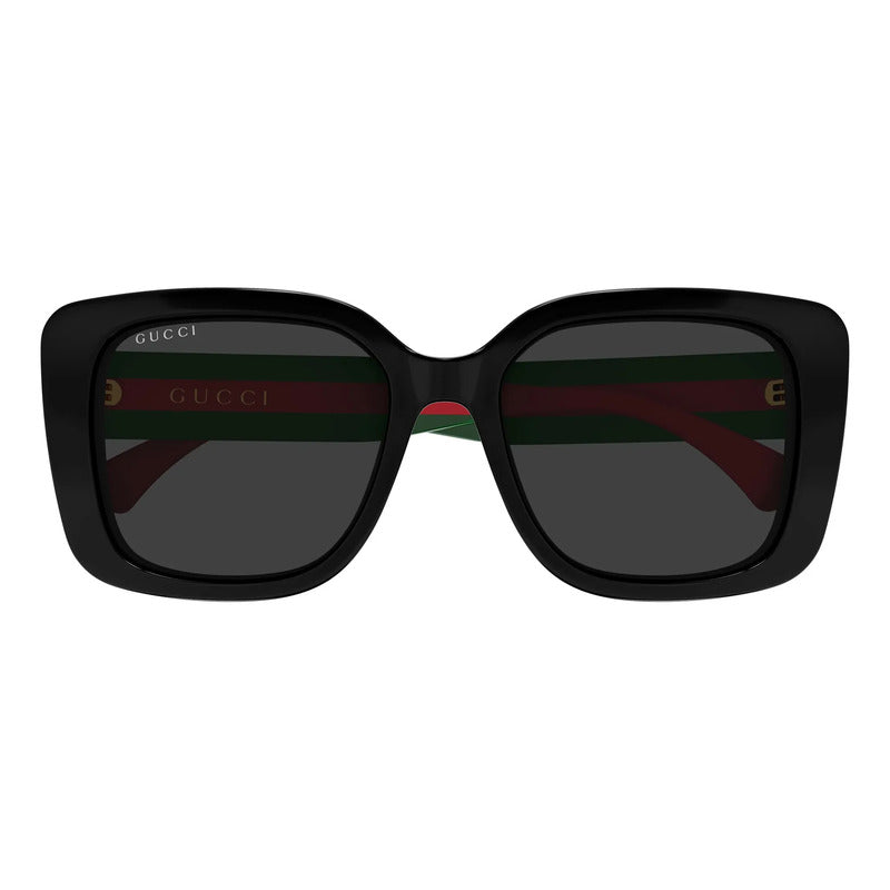 Gafas Sol Gucci Mujer Exclusivo Diseño Oversize Negro Gg2118 Único Negro Verde/con Rojo