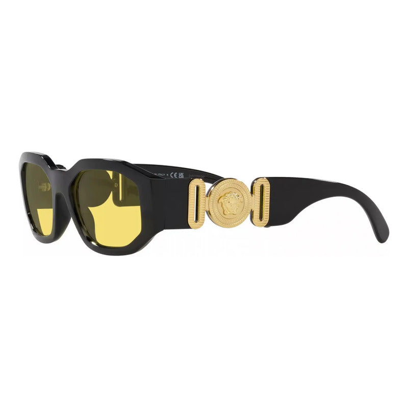 Lentes Versace Biggie Lentes Amarillas De Lujo Ve4361 Gb1/85 Único Amarillo Negro