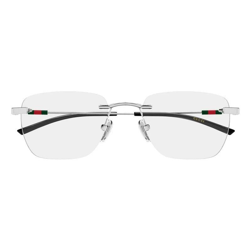 Armazon Gucci Italiano Plateado Lujo Exclusivo Gg2099o 001 Plateado