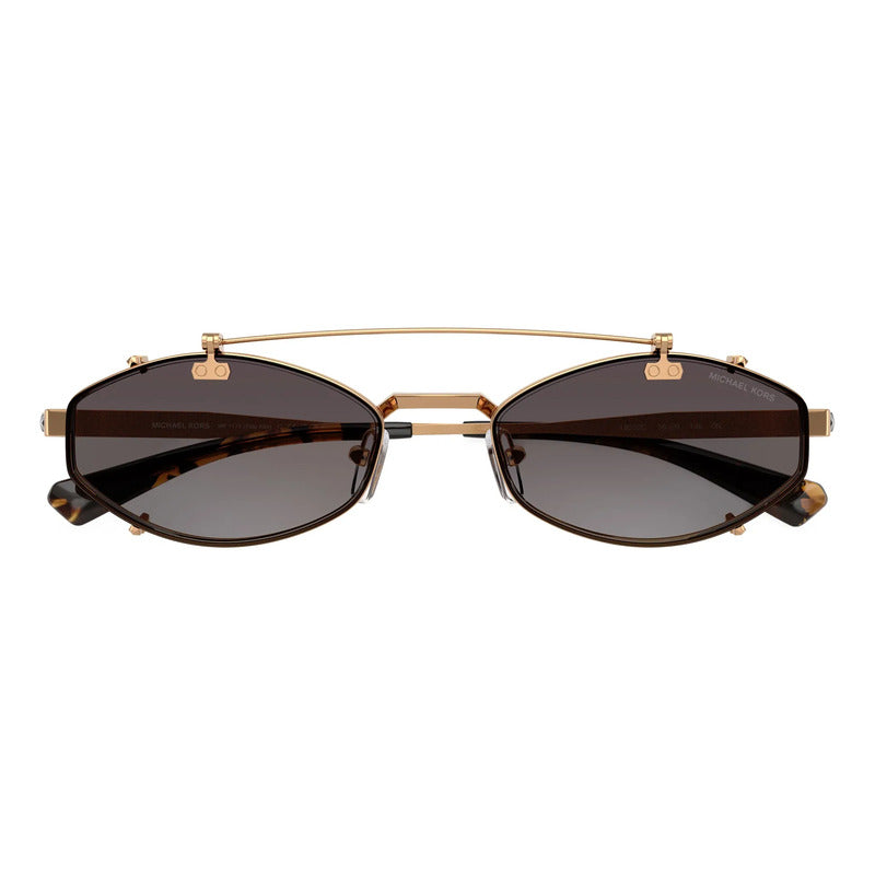 Lentes Michael Kors Clip On Armazón Oval Blue Light Mk1175 Dorado