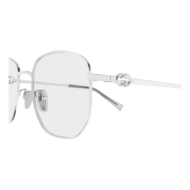 Armazon Gucci Oftalmico Plata Metal Mujer Original Gg2146o Plateado