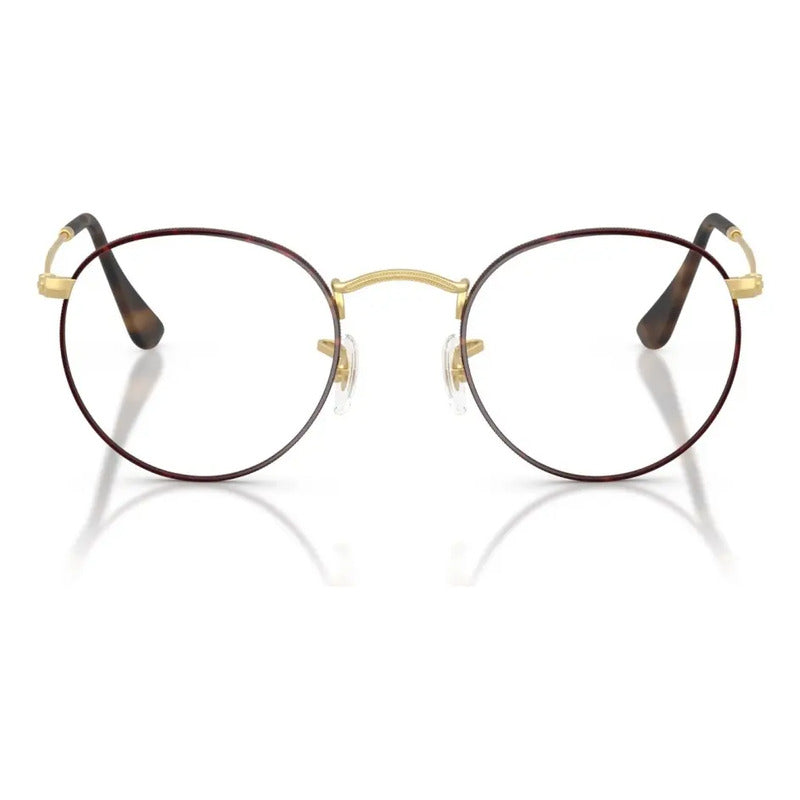 Armazón Ray-ban Redondo Metálico Progresivos Ok Rx3447v 3188 Habana/dorado- Mate