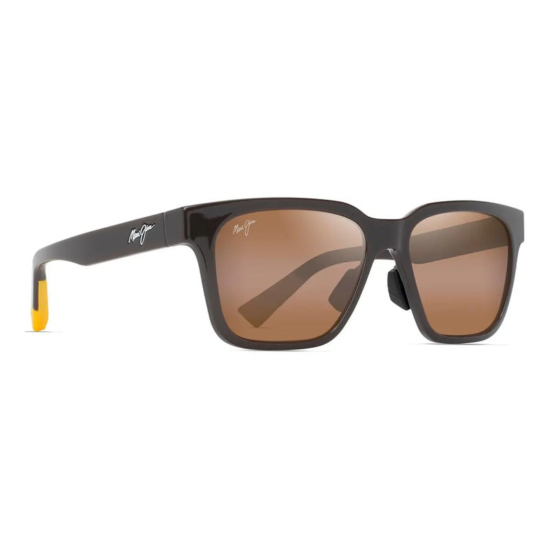 Anteojos De Sol Polarizados Maui Jim 631 Talle Standard Armazón Negro Y Lente Marrón Polarizado Bronce Brillante