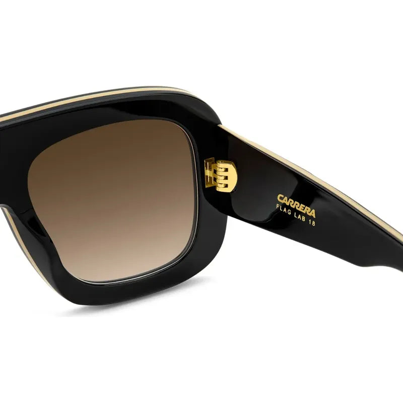 Lentes De Sol Carrera Originales Exclusivos Flaglab 18 2m2 Black Gold Marrón Claro Negro