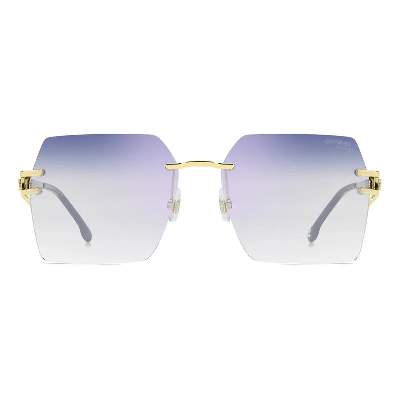Gafas Carrera Dama Blue Block Montura Al Aire Nuevo Mod 3102 Único Dorado Azul Claro