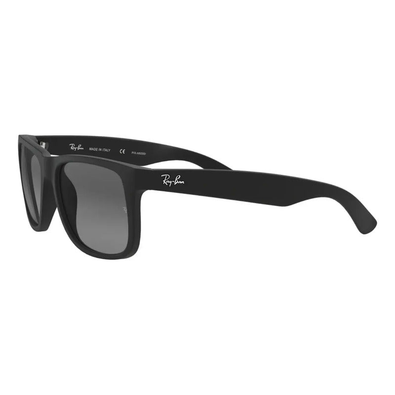 Lentes Justin Ray Ban Polarizados Originales Rb4165, 622/t3 Único Grey Matte Black