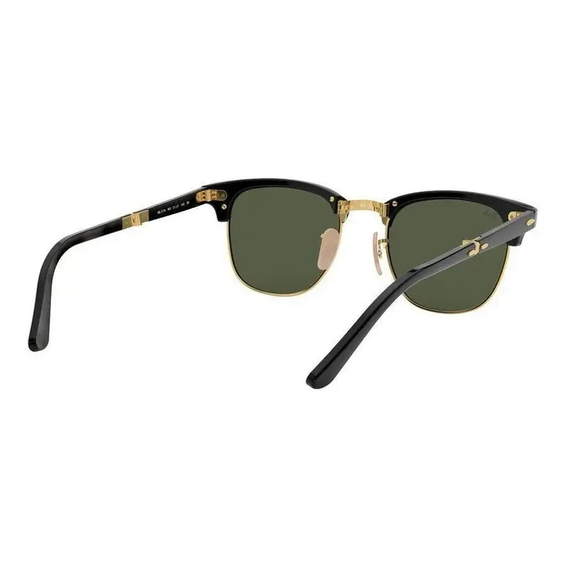 Lentes De Sol Ray Ban Folding Doblables Nuevos Rb2176, 901 Único Verde Oscuro Negro Con Dorado