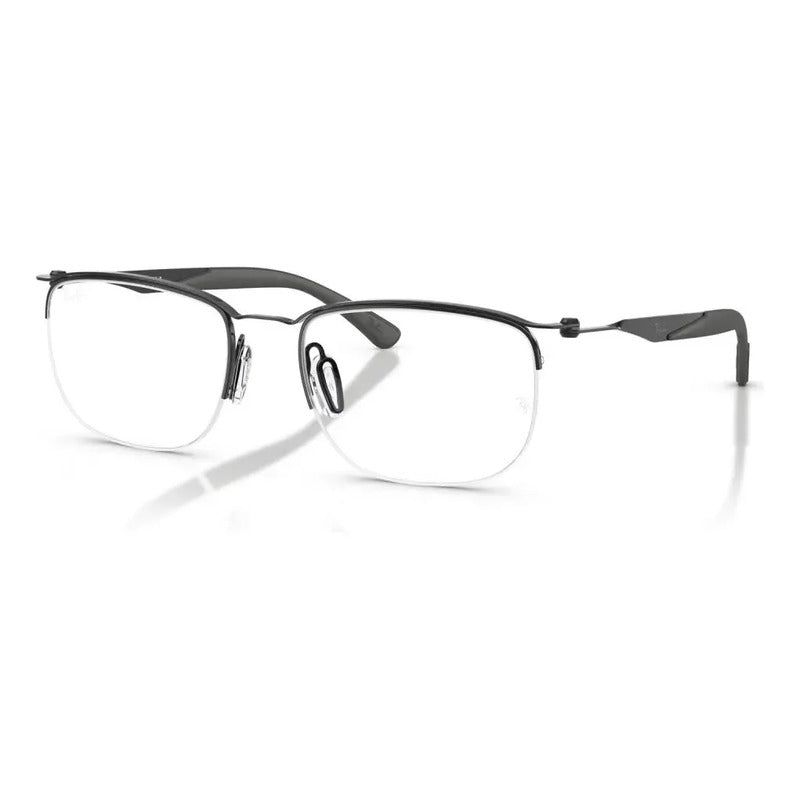 Marco Ray-ban Rb7552 3209 54 De Calidad Masculina, Original, Negro Brillante Negro Brillo