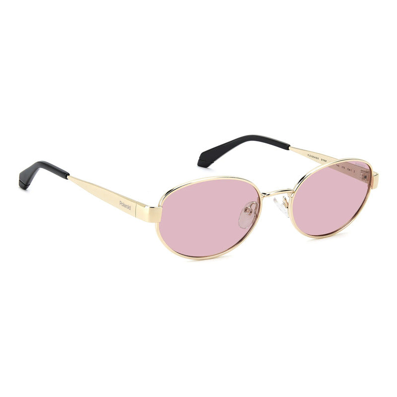 Lentes Moda Nuevo Modelo Polarizado Polaroid Pld 6254 Eyr0f Único Dorado Coral Claro