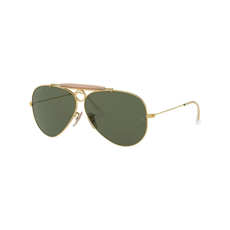 Ray Ban Shooter Ícono Nuevos Lentes De Cristal Rb3138, W3401 Piloto Lentes De Sol Verde G-15 Verde