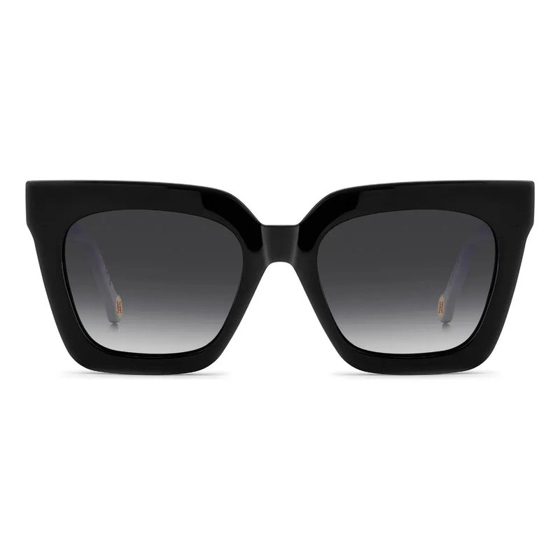 Marco Negro Con Clip Carolina Herrera Her0376/c 80s-52 52 Negro