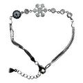 Pulsera/tobillera Plata 925 Incrustaciones Zirconia Modelo2 Plateado 5 Cm 20 Cm