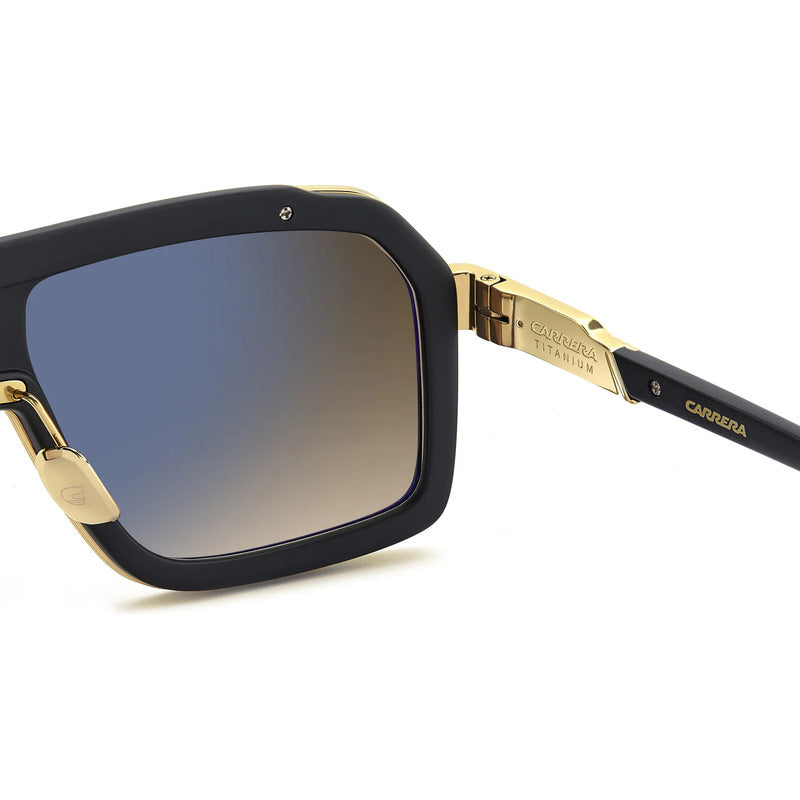 Gafas Carrera De Titanio Ultraligero Barra Icónica 1053sti Único Negro Café Dorado