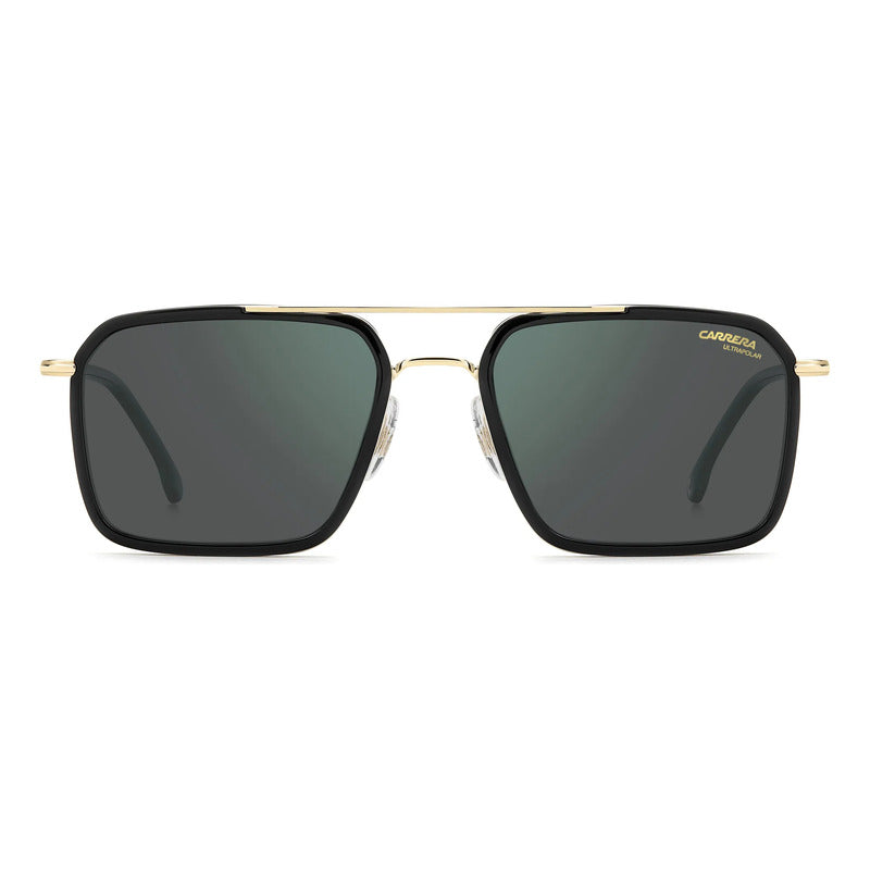 Gafas Carrera Polarizado Acero Inox Perfiles Acetato 362s Único Dorado Negro