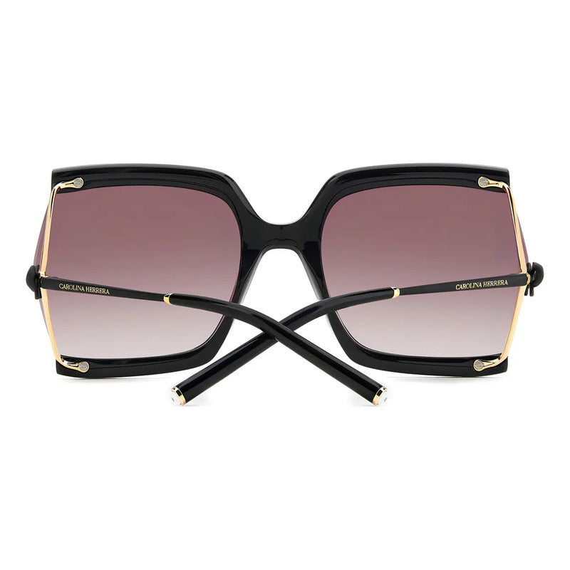 Anteojos De Sol Carolina Herrera Her 0216/g/s, Hk83x Talle L Diseño Único Armazón Negro Y Lente Rosa
