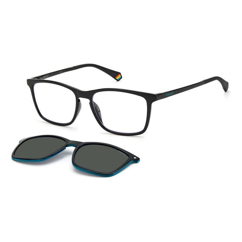 Armazón Hombre Con Clip Polarizado Polaroid Pld6139 807m9 Negro