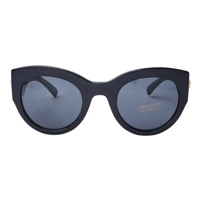 Lentes Versace Solares Originales Y Nuevos Gb1/87ve4353 Único Negro