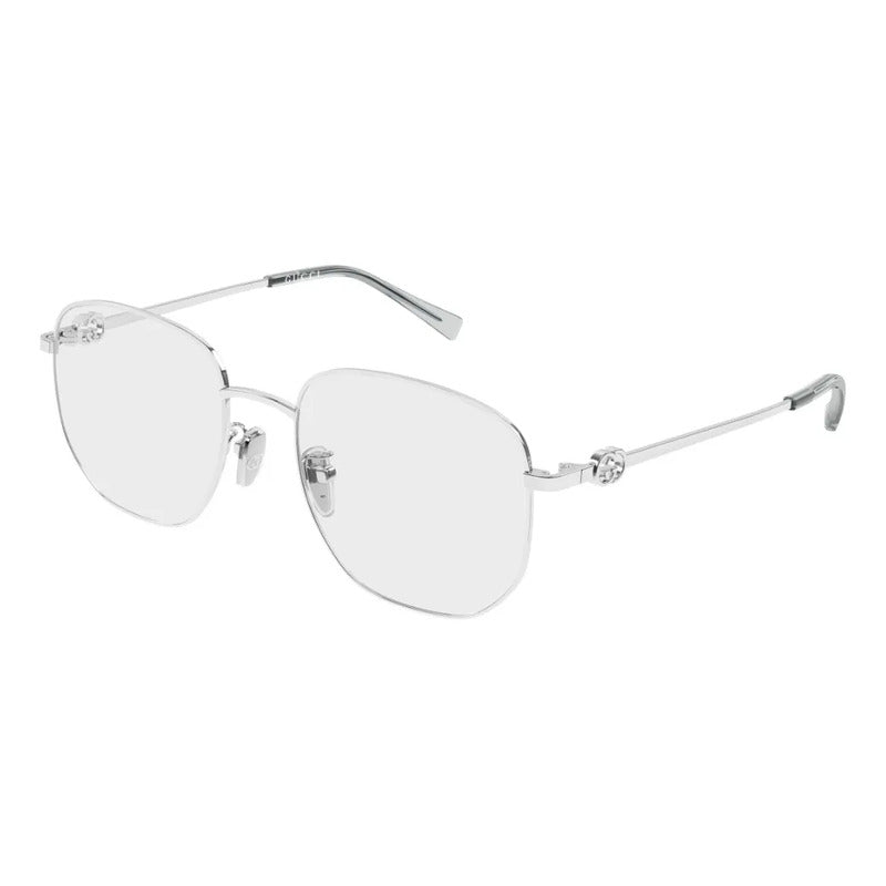 Armazon Gucci Oftalmico Plata Metal Mujer Original Gg2146o Plateado