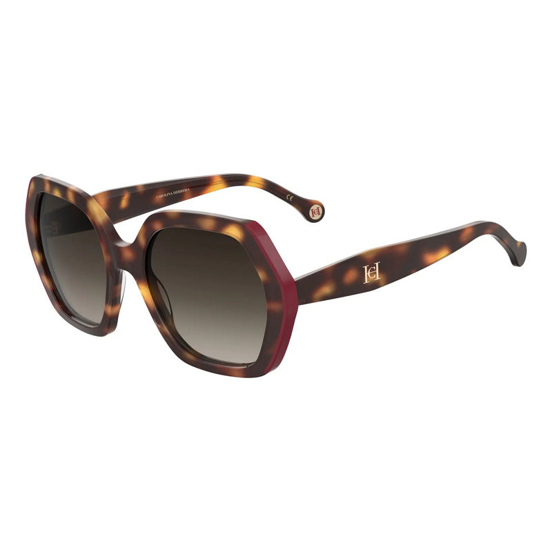 Lentes Ch Carolina Herrera Solares Modelo Retro 0181/s O63ha Único Café Tipo Carey