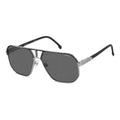 Lentes De Sol Carrera Redondos Para Hombre Con Lente Polarizada Y Protección Uv Negro Gris Oscuro