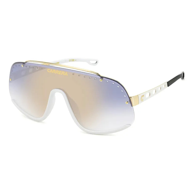 Lentes Carrera Edición Especial Espejeados Flaglab 16, Ky21v Único Azul Dorado