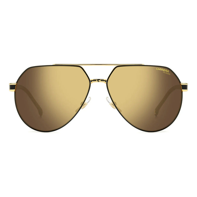 Lentes Carrera Piloto Espejeados Polarizados 1067/s, I46yl Único Dorado Negro