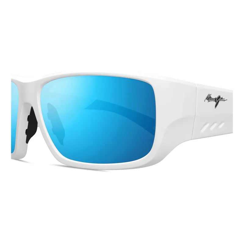 Lentes Maui Jim Para Pesca Keha Cristal Envolventes B663-05 Único Blanco Azul