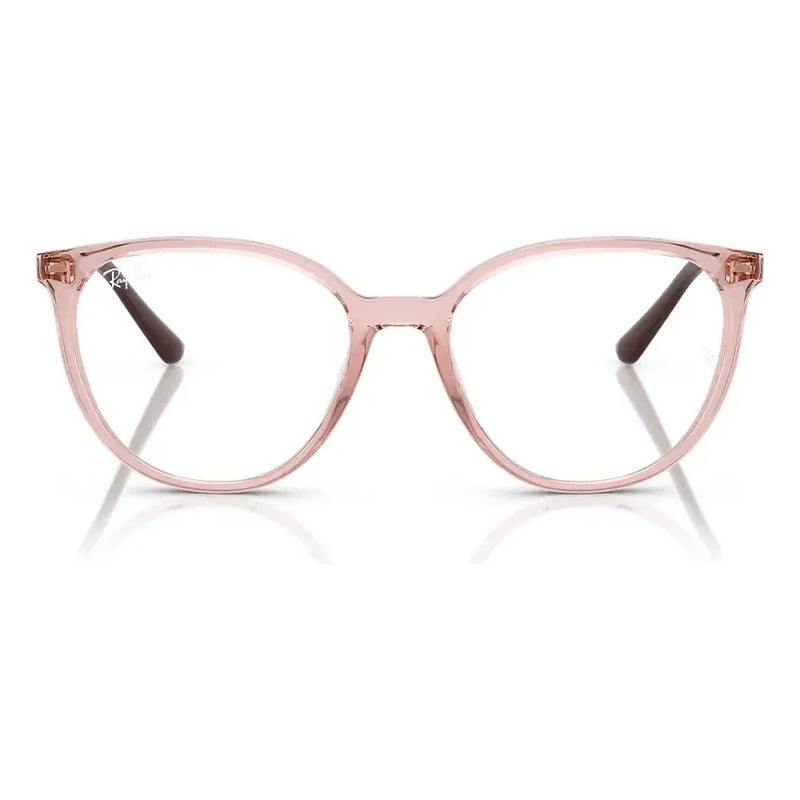 Montura Femenina Ray Ban Grade Rb7246l 5935 53, Original Rosa Translúcido, Brillante Rosa Translúcido- Brillo