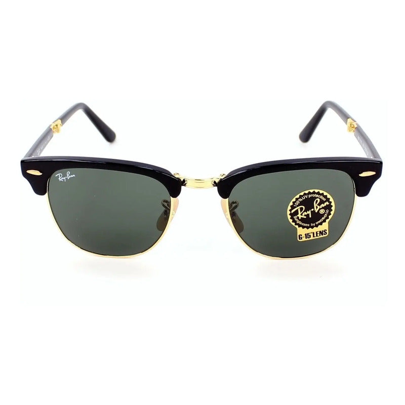 Lentes De Sol Ray Ban Folding Doblables Nuevos Rb2176, 901 Único Verde Oscuro Negro Con Dorado
