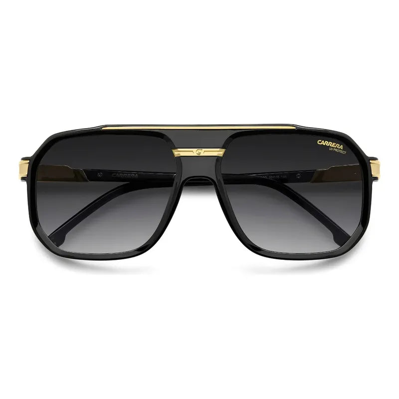 Lentes Solares Carrera 1077/s 2m2 Black Gold Nuevos Solar 2m2 Black Gold Dark Grey Shaded Gris Negro