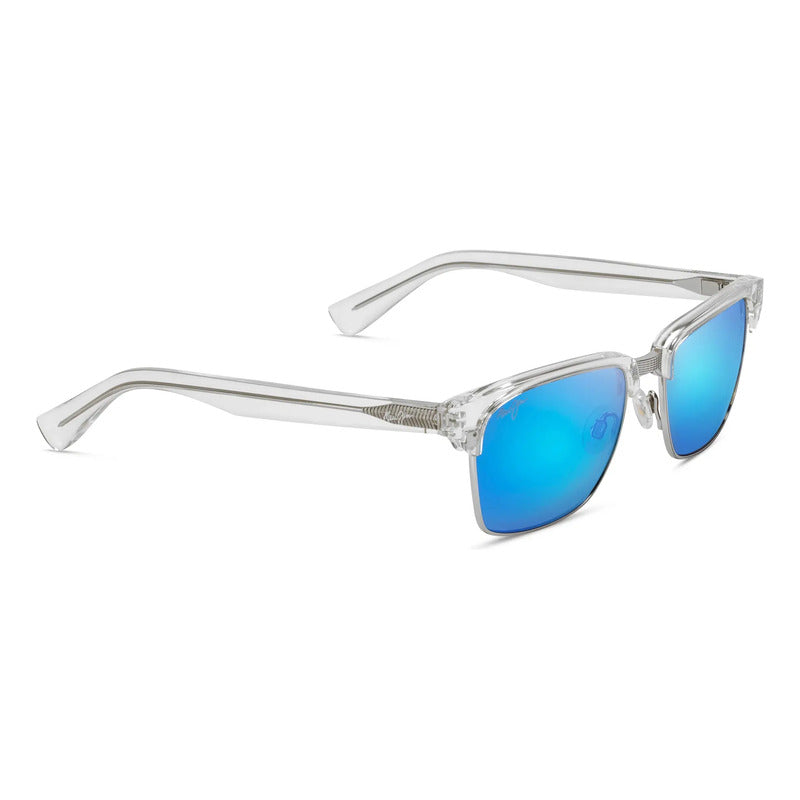 Lentes Maui Jim Kawika Transparente Espejeado Azul B257-05cr Único Transparente Azul